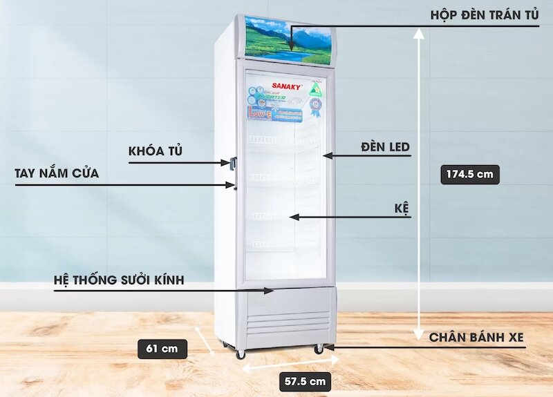 Đặc điểm nổi bật của tủ mát Sanaky Inverter 1 cánh 240 lít VH-308K3L